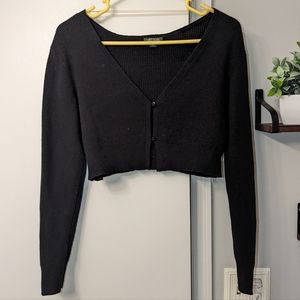 Cropped Black Cardigan
